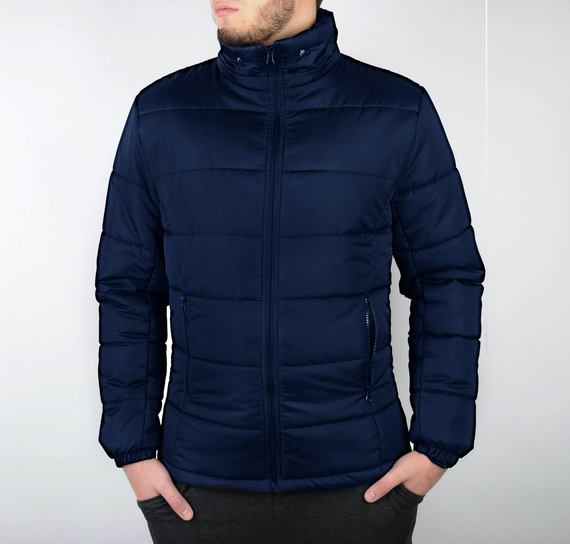 Куртка капюшон зима синий M S | Зображення 4