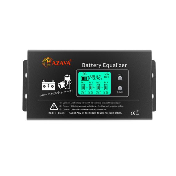 Балансир HX02 для акумуляторних батарей AGM, GEL, Li-ion, LiFePo4, 48V, 10A, 4S, LED індикація, 150x80x30mm