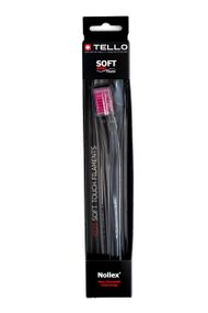 Зубна щітка Tello 4920 Soft Black, d 0.12mm, пудровий