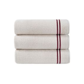 Рушник MieCasa 10748 Туреччина 50*90 см  Махра Бежевий з бордо