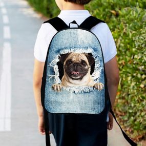 Рюкзак дитячий з собакою 34х27 см, ранець міський для хлопчика, дівчинки (00478)