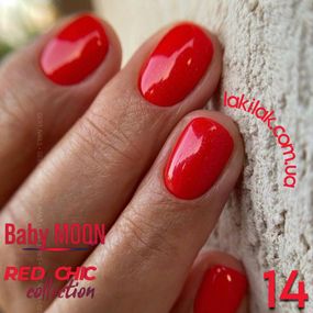 Гель-лак BABY MOON Red Chic №14 ферарі, 6 мл
