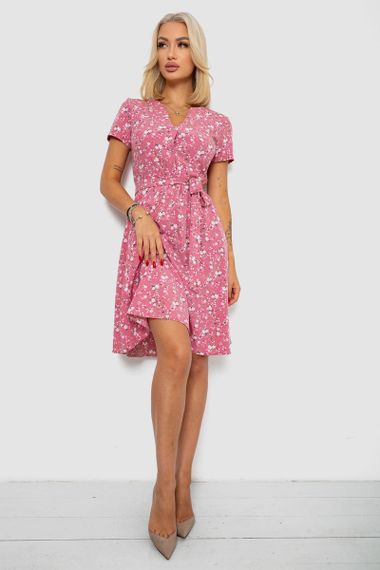 Платье софт с принтом, цвет темно-пудровый, 230R0032 | Зображення 1