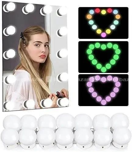 Подсветка для зеркала с пультом регулировкой яркости цвета Vanity Mirror Lights RGB разноцветная | Зображення 2