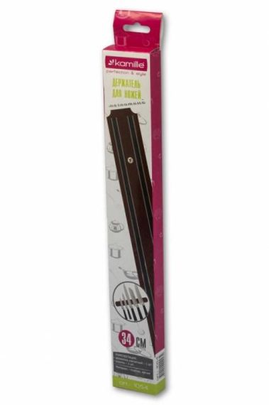 Магнітна планка Kamille Dark Wood 34см для ножів | Зображення 1
