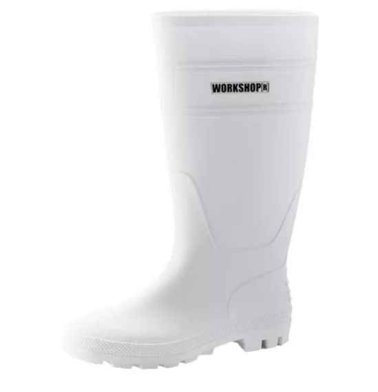 Чоботи робочі Workshop[R], O4, ПВХ, білі, пара, р.44