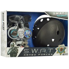 Игровой набор полицейского 33650-33770 каска, очки, наручники, граната Бронежилет