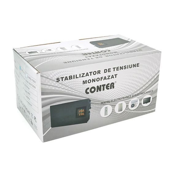 Стабілізатор напруги релейний Conter SVRS-1000VA/750W однофазний | Зображення 1