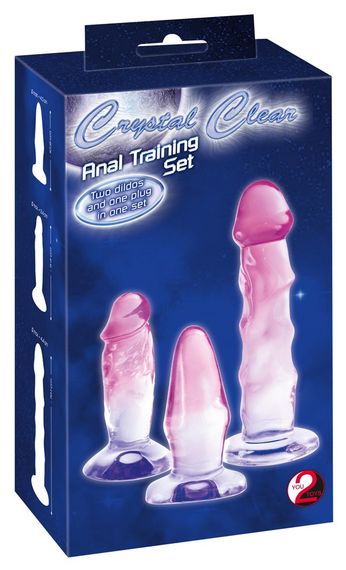 Набір анальних пробок - Crystal Clear Anal Training Set Sex Aura