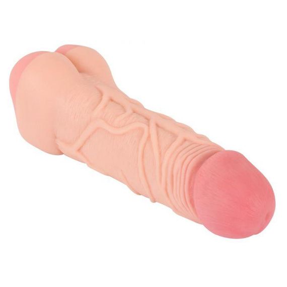 Мастурбатор-насадка 2 IN 1 Nature Skin Extension + Masturbator (Вагина) Sex Aura | Зображення 2