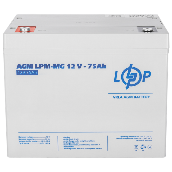 Акумулятор мультигелевий LPM-MG 12V - 75 Ah | Зображення 2
