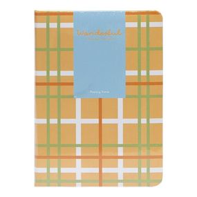 Блокнот A6 "Wonderful" 6701-1 твердий перепліт, 2 закладки та 2 гумки для ручок 80 аркушів 10х14,5 см Помаранчевий