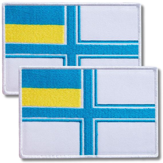 Шеврон IDEIA 87924 Україна 6*9  Габардин Білий
