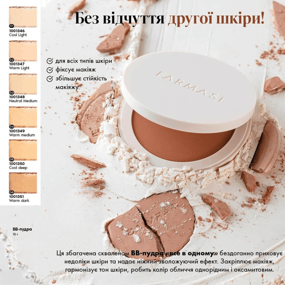 Пудра компактная Farmasi Neutral Medium 03 12 г | Зображення 5