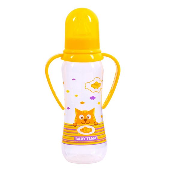 Бутылочка для кормления с силиконовой соской 1411_жовтий 250 мл