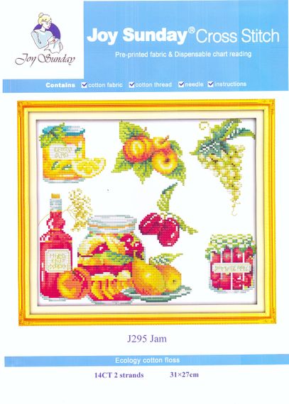 Набір для вишивання за нанесеною на канву схемою "Jam". AIDA 14CT printed 31*27 см | Зображення 1