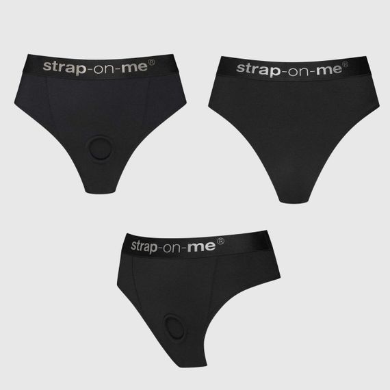 Трусики з фіксацією дилдо Strap-On-Me Harness Lingerie Idole - S - Black Sex Aura | Зображення 1