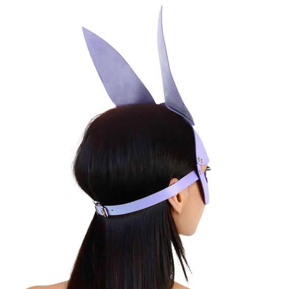 Кожаная маска Зайки Art of Sex - Bunny mask, цвет Лавандовый | Зображення 1