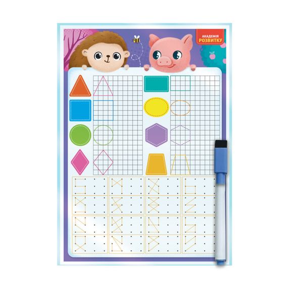 Дошка-тренажер "Фігури та форми" Vladi Toys VT5010-27 (укр) | Зображення 1