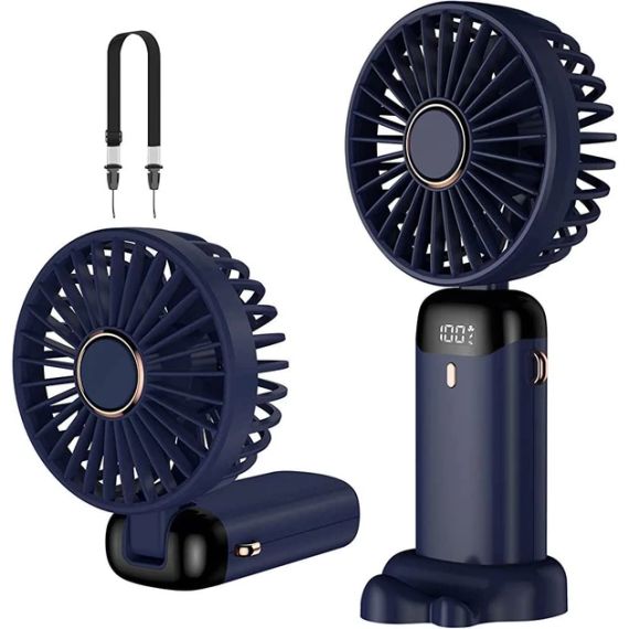 Портативний вентилятор Mini fan XL-880 діаметр 9 см із підставкою для телефона та дисплеєм | Зображення 4