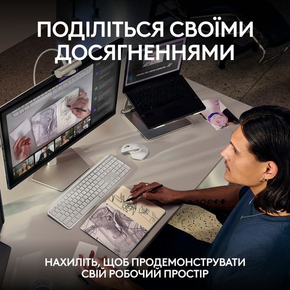 Веб-камера Logitech MX Brio 4K Pale Grey (960-001554) | Зображення 5
