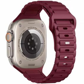 Силіконовий ремінець Defense для Apple Watch 42(ser.1-3)/44/45/46/49mm Wine Red