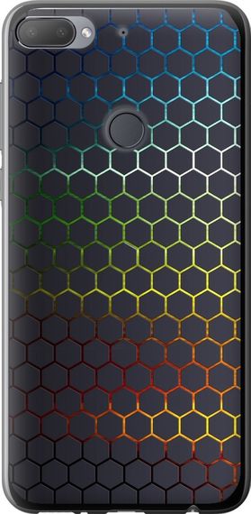 Чехол на HTC Desire 12 Plus Переливающиеся соты "498u-1485-17620"