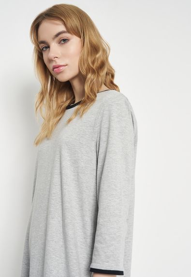 Нічна сорочка для жінок сірий меланж, 2XL | Зображення 2