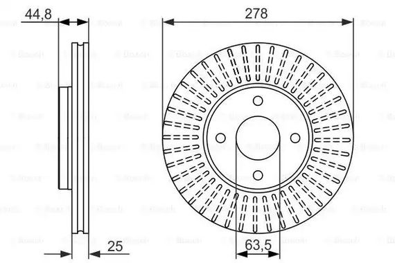 Диск гальмівний FORD AUSTRALIA, BOSCH (0986479637) | Зображення 4