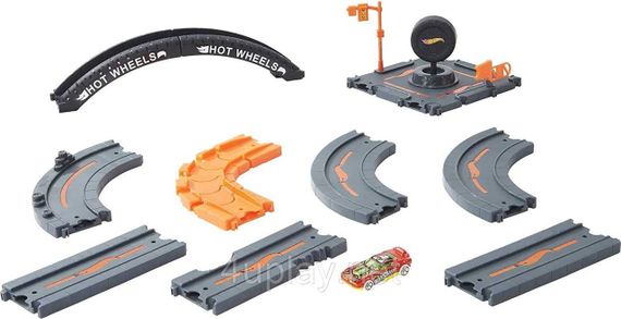Трек Хот Вилс Сити Транспортные пути для города Hot Wheels City Track Pack Набор черных дорожек | Зображення 1