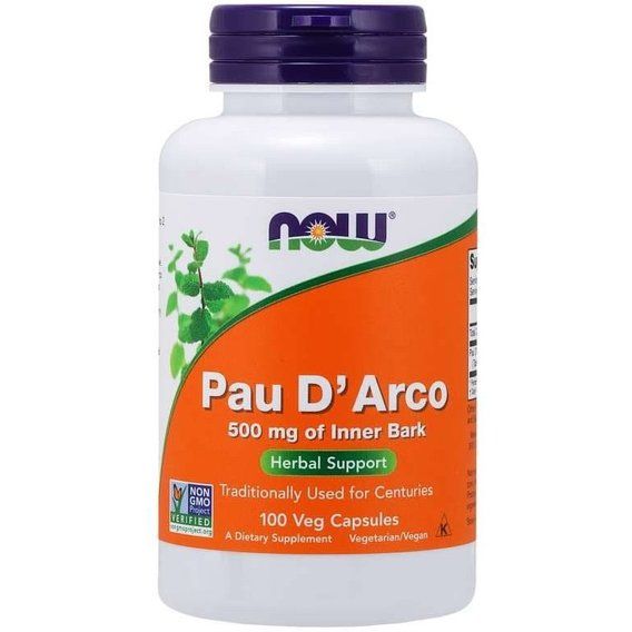Муравьиное дерево NOW Foods Pau D'Arco 500 mg 100 Veg Caps
