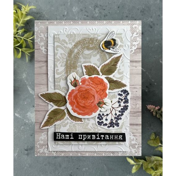 Набір для створення вітальних листівок "Трояндові мрії" FDGCK-042, 6 шт | Зображення 8