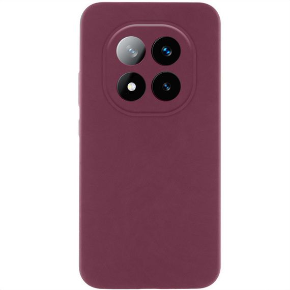 Чохол Silicone Cover Lakshmi Full Camera (AAA) для Xiaomi Redmi Note 14 Pro 4G Бордовий / Plum
