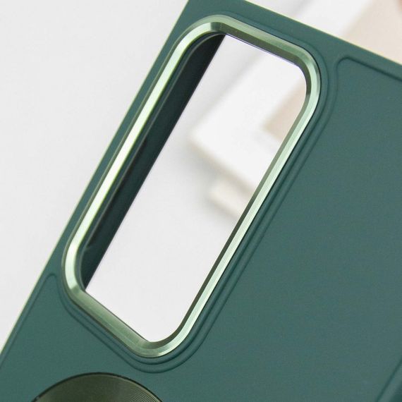 TPU чехол Bonbon Metal Style with MagSafe для Samsung Galaxy S24 Ultra Зеленый / Army Green | Зображення 5