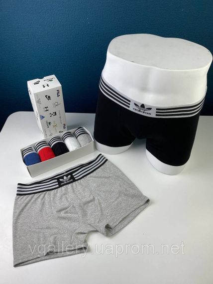 Чоловічий комплект трусів Adidas, подарунковий набір чоловічих трусів Адідас у коробці на 4 штук, набір трусів Адідас | Зображення 2
