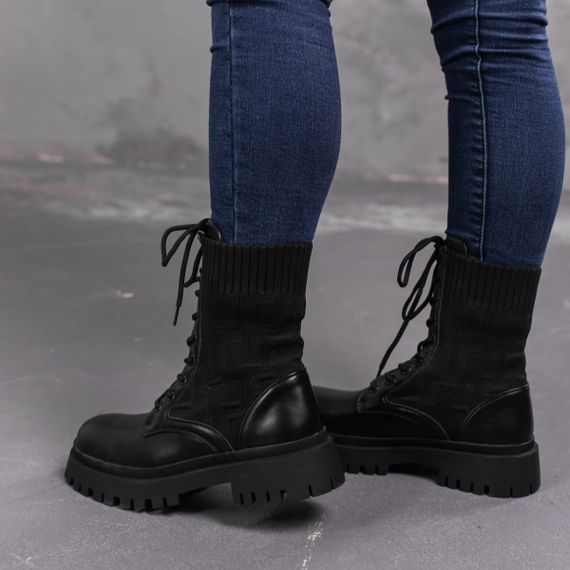 Ботинки женские Fashion Horseshoe 3368 39 размер 25 см Черный | Зображення 1