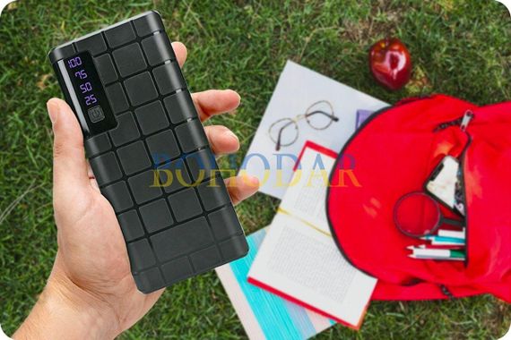 Повербанк MOBILE POWER QL-268 UNIVERSAL чорний 20000 mAh POWERBANK LCD з ліхтариком UNIVERSAL 100% HIGH SPEED 3xUSB 2.1A Польща! | Зображення 3