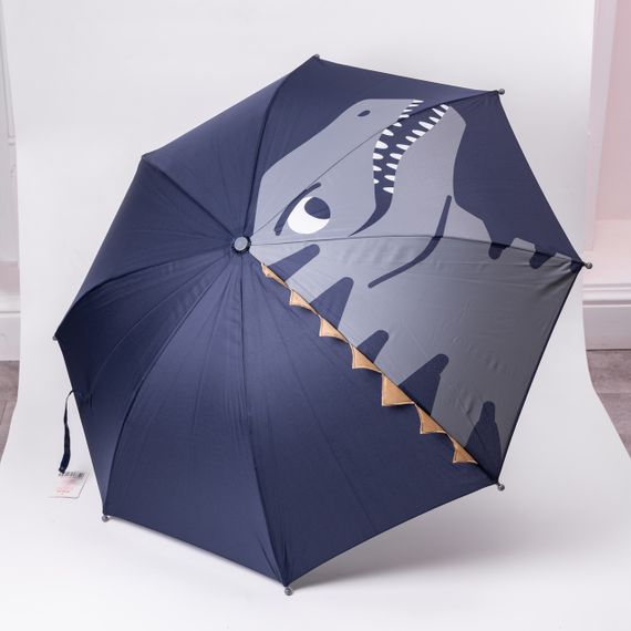 Класична дитяча парасолька-тростина механічна з поліестеру міцна надійна 8 спиць діаметр 89 см Синій HP-23-12BL