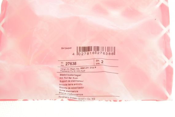 Втулка стабілізатора переднього VW Polo Skoda Roomster Fabia 99- d=16mm  27638 | Зображення 3