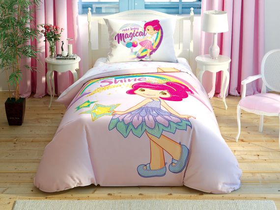 Постільна білизна TAC Disney 160×220 см Strawberry Shortcake Shine