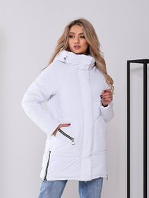 Жіноча зимова куртка з капюшоном, арт. 509, білий