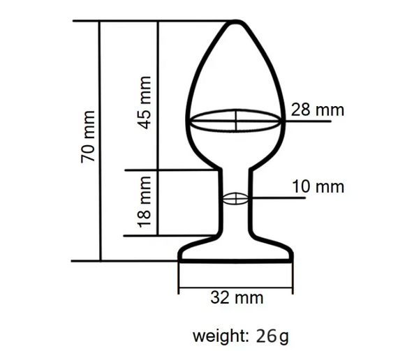 Силиконовая анальная пробка EGZO - Silicone Black Round Plug Rose, size S Sex Aura | Зображення 2