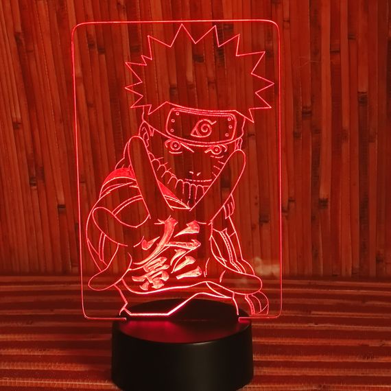 Акриловий світильник-нічник Наруто 4 червоний tty-n000213