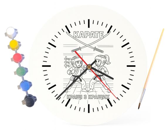Дитячий набір для творчості годинник-розмальовка Карате 30 см (Г0032) | Зображення 3