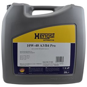 Моторное масло полусинтетическое 10W-40 A3/B4 Pro-(20L) 10W-40 A3/B4 Pro-(20L), Hengst Oil, 556800000,