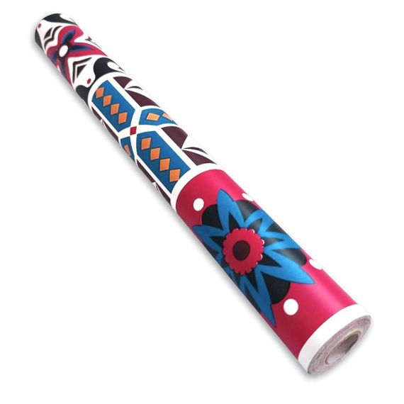 Самоклеюча плівка на паперовій основі вінтажна бордова мозаїка 0,45х10м SW-00000789 | Зображення 3