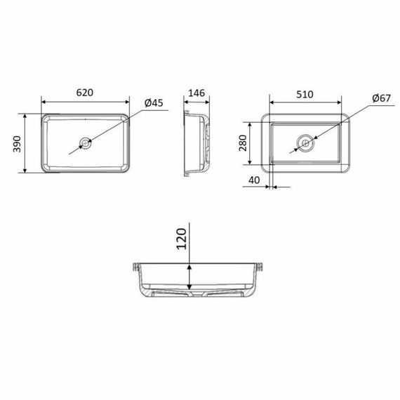 Раковина Qtap Scorpio 615х390х150 White QT1411K491WN | Зображення 1