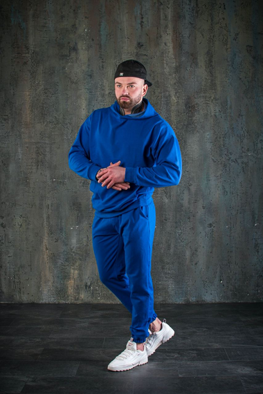 Костюм оверсайз весна синий M L | Зображення 2