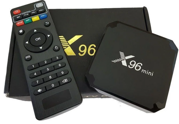 Приставка смарт тв бокс smart tv box x96 mini 4-ядерна 2 Гб/16Гб андроїд 7.1.2 чорний 4K | Зображення 1