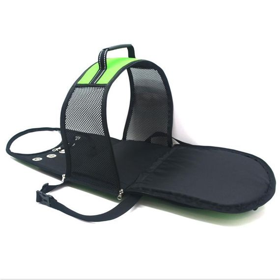 Рюкзак для переноски котів і собак Zoo-hunt Лоренс салатовий №1 21х32х35 см | Зображення 3